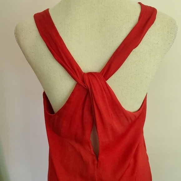 Trouve Twist Back Samba Red Slip Dress - Picture 6 of 9